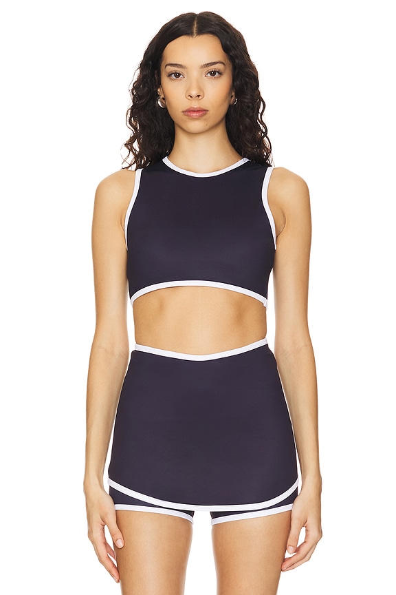 view 2 of 5 TOP CONTRASTANT TWO PIECE in Navy