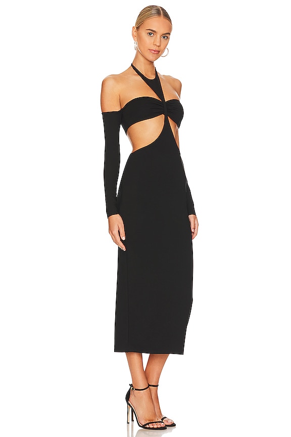 view 2 of 3 VESTIDO MIDI TAYLOR in Black