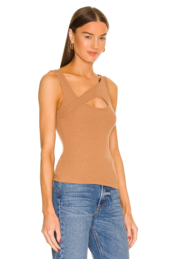 view 2 of 4 Elliot Keyhole Tank in Caramel