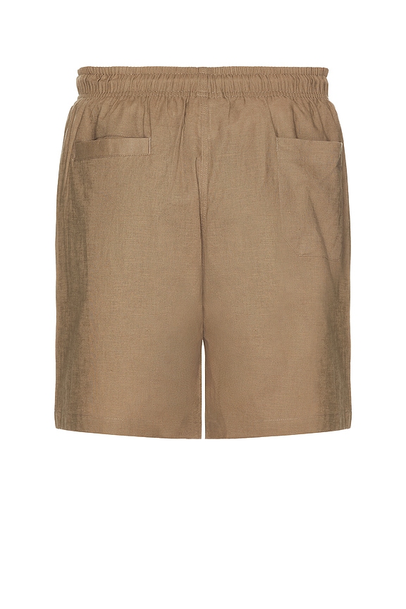 view 2 of 4 Taupe Linen Shorts in Brown