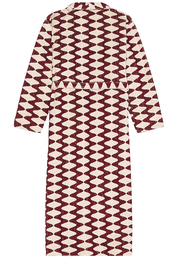 view 2 of 3 Big Launda Long Robe in Burgundy