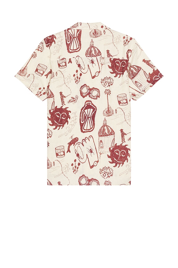 view 2 of 3 Cantina Cuba Linen Shirt in White