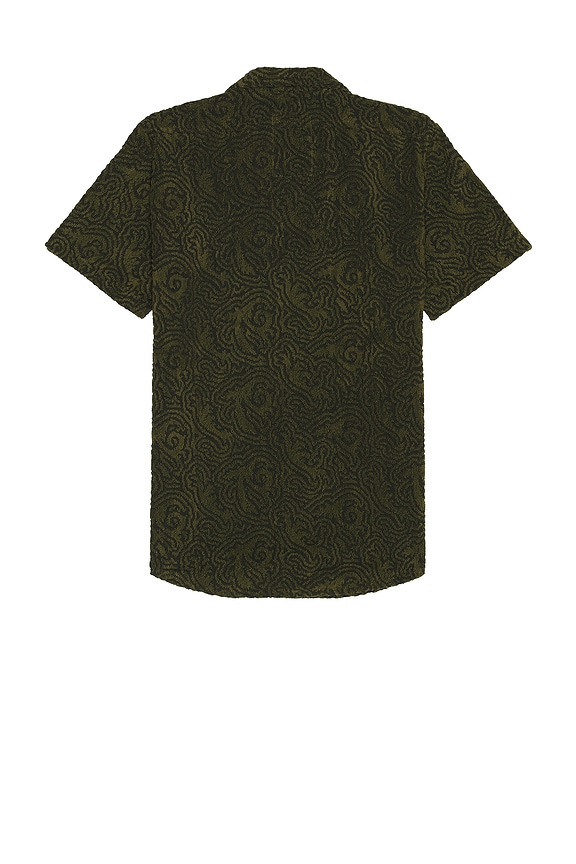 view 2 of 3 Squiggle Cuba Terry Shirt in Dark Green