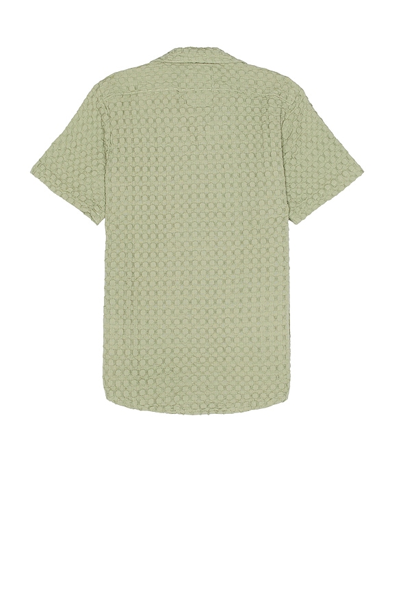view 2 of 4 Dusty Green Cuba Waffle Shirt in Green
