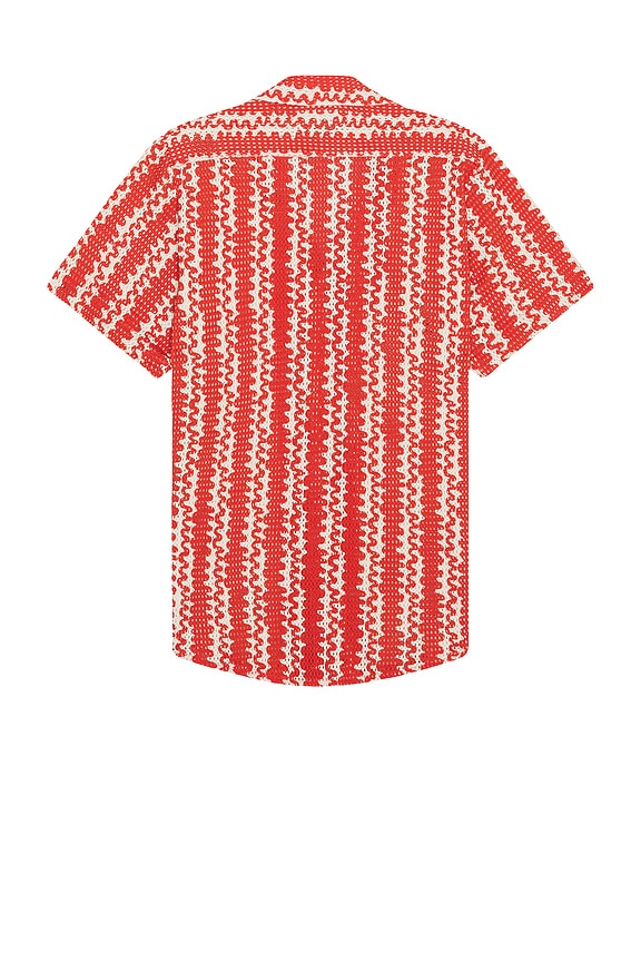 view 2 of 4 Scribble Cuba Net Shirt in Red