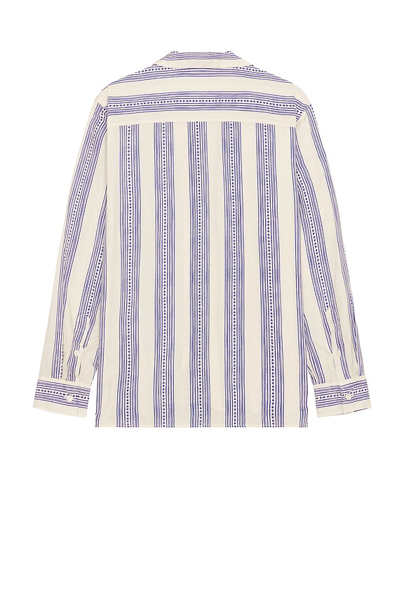 view 2 of 3 Havana Viscose Long Sleeve Shirt in Blue