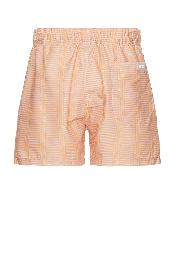 view 2 of 5 Sunset Ladder Swim Shorts in Orange in Beige