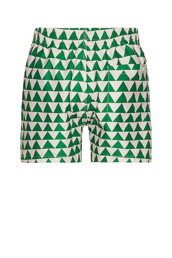 view 2 of 3 Triangle Jungle Swim Shorts in Green