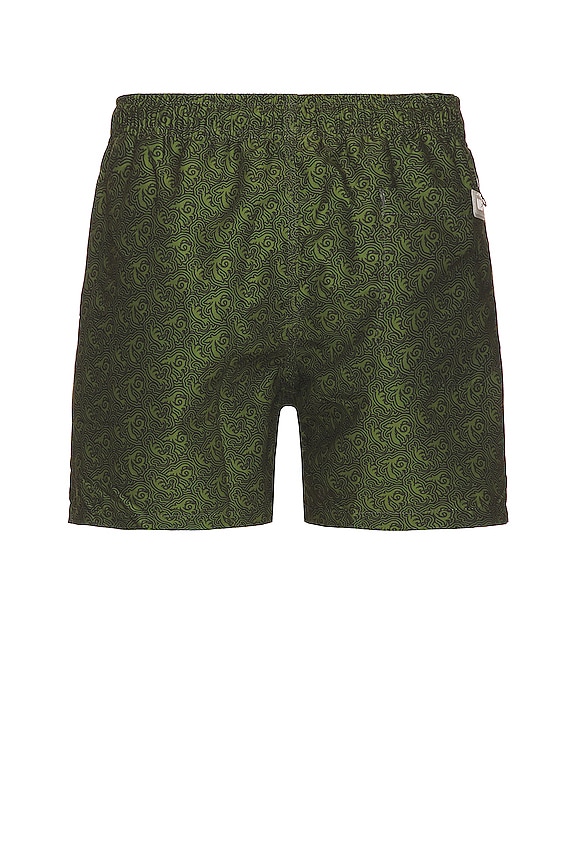 view 2 of 3 Green Squiggle Swim Shorts in Green Squiggle