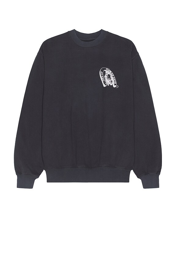 view 2 of 5 LUCKY NUMBER 73 크루넥 스웨터 in Washed Black