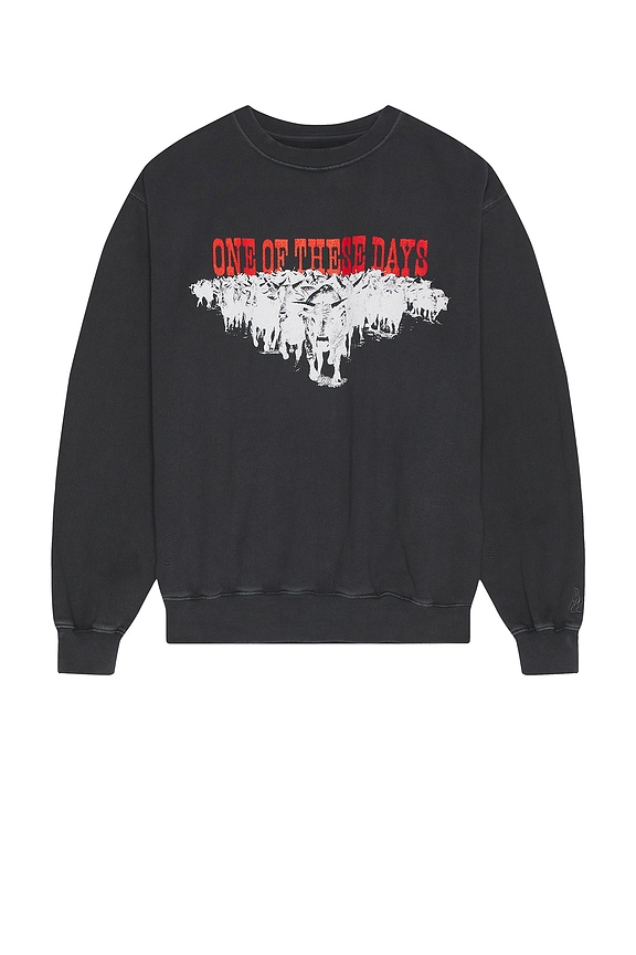 view 1 of 4 Stampede Crew Neck Sweatshirt in Washed Black