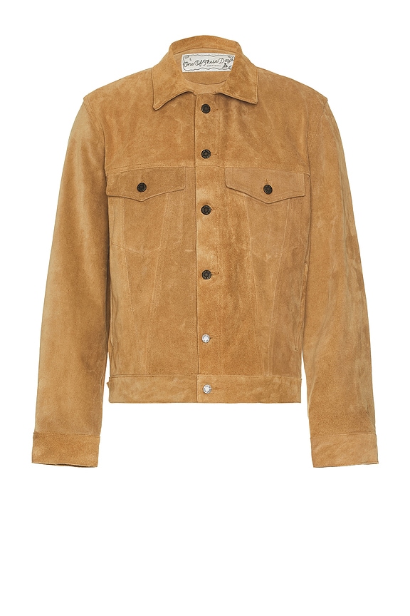 view 2 of 3 Along The Fence Trucker Jacket in Tobacco Suede