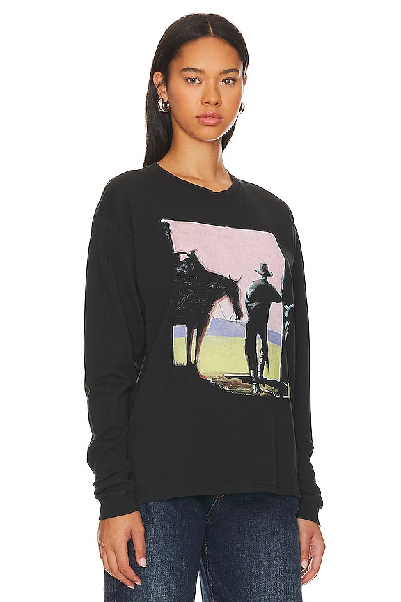 view 2 of 4 All The Things I Want Today T-shirt in Washed Black