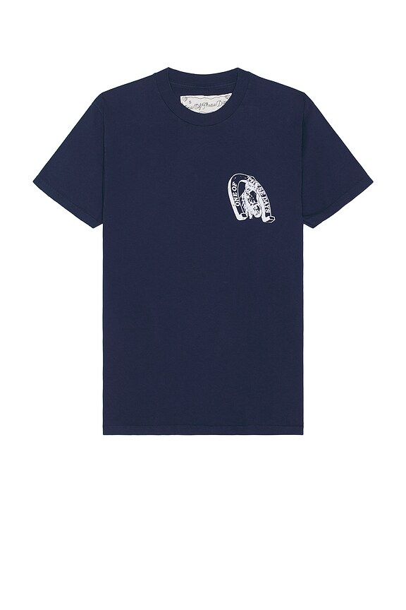 view 2 of 4 Lucky Number 73 T-Shirt in Sun Faded Navy