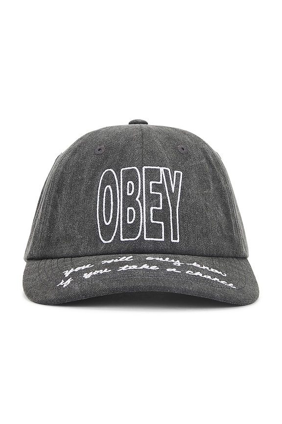 view 2 of 3 Chance 6 Panel Velcro Back Cap in Black