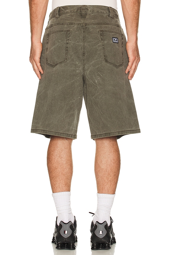 view 2 of 5 SHORT EN JEAN BIGWIG in Black Olive Wrinkle Wash