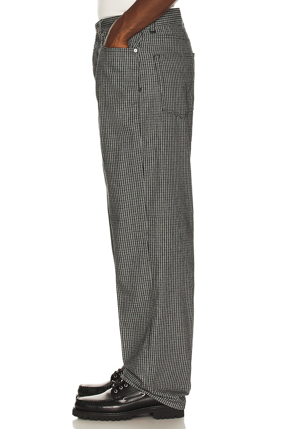 view 2 of 6 Classic Baggy Plaid Denim Pants in Black Multi