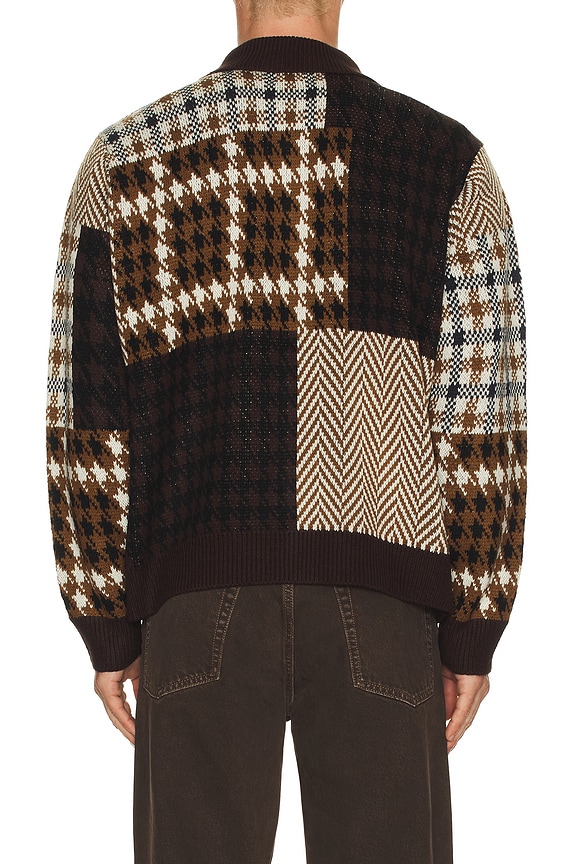 view 2 of 4 Patchwork Cardigan in Brown Multi