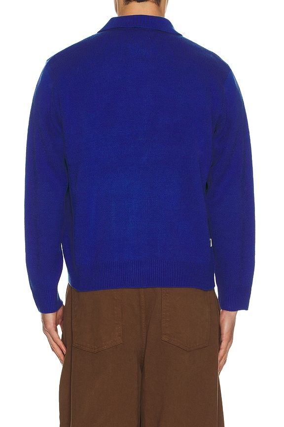 view 2 of 4 Floral Zip Cardigan in Surf Blue