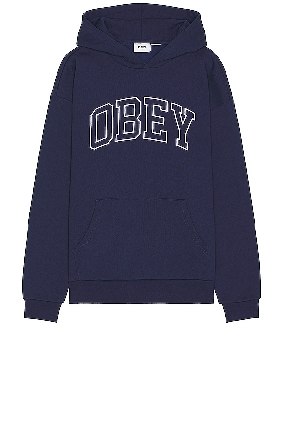 Obey Institute Extra Heavy Hoodie in Academy Navy | REVOLVE