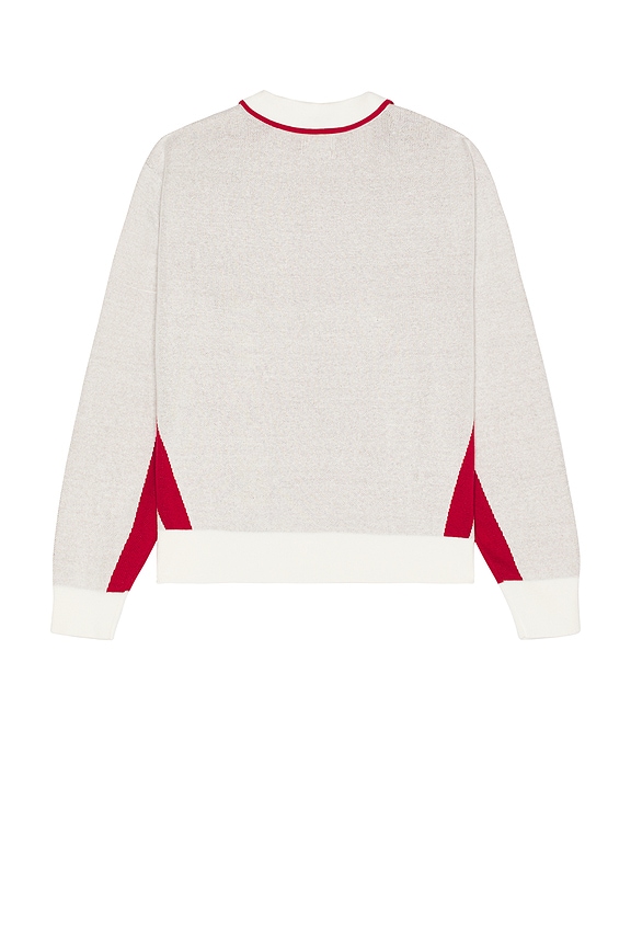 view 2 of 3 Soccer Polo Sweater in White Multi