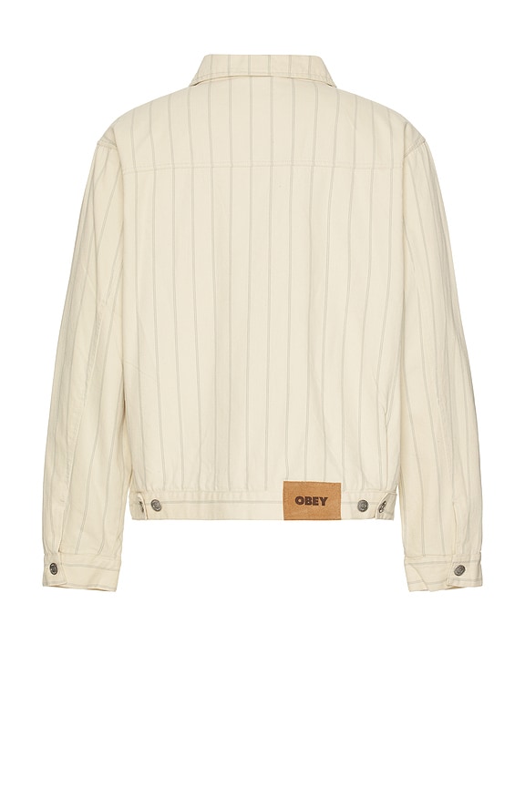 view 2 of 5 Stripe Zip Up Jacket in Pelican Multi