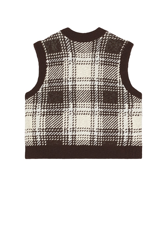 view 2 of 5 Avon Plaid Vest in Vanilla Multi