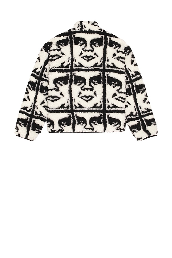 view 2 of 4 Repeated Icon Sherpa Jacket in Black Multi