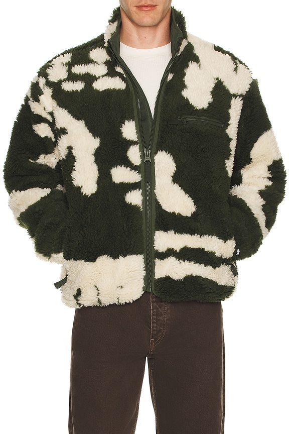 view 1 of 4 Shaggy Sherpa Jacket in Kombu Green Multi