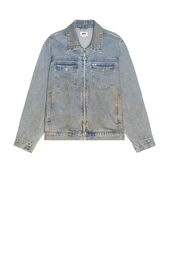 Obey BASE トラッカージャケット - Heavy Vintage Light Indigo | REVOLVE