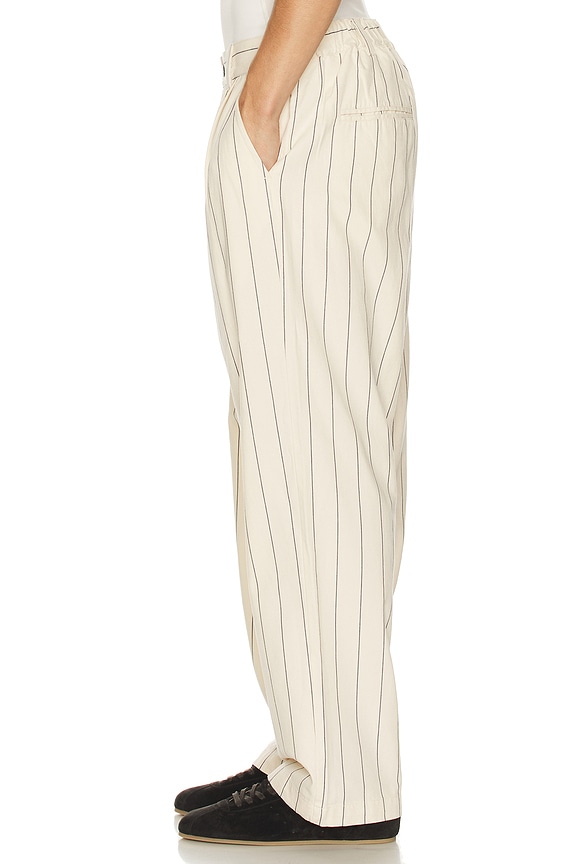 view 2 of 6 Foster Pleated Stripe Pant in Canvas Multi