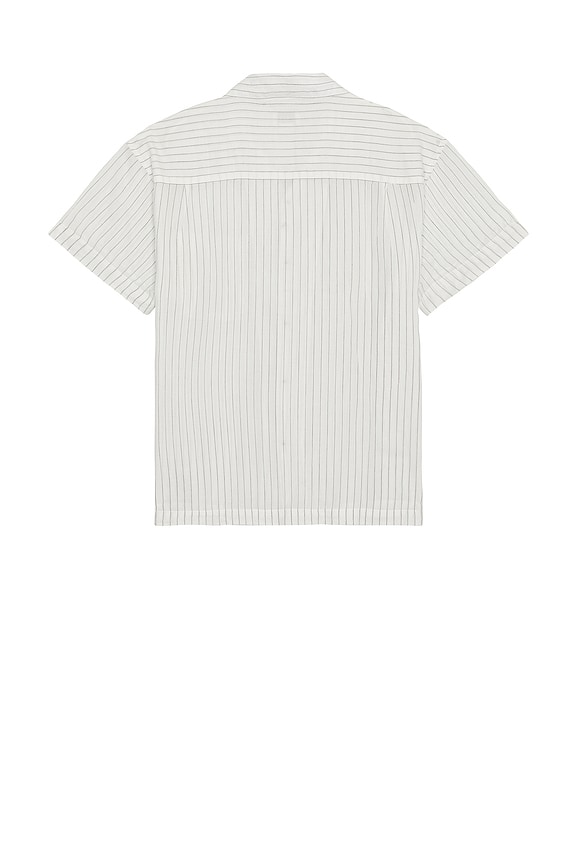 view 2 of 5 Donnie Sheer Striped Short Sleeve Shirt in White Multi