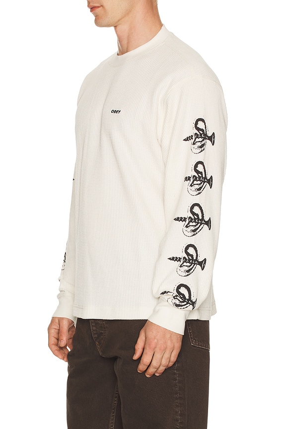 view 2 of 6 Ears Long Sleeve Thermal Tee in Blanc De Blanc