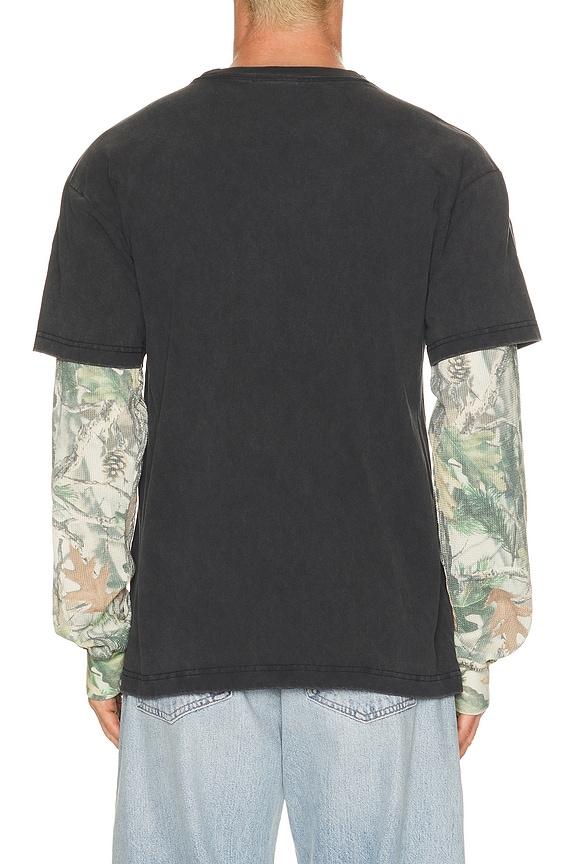 view 2 of 5 Post 2fer Layered Tee in Dusty Black Limo