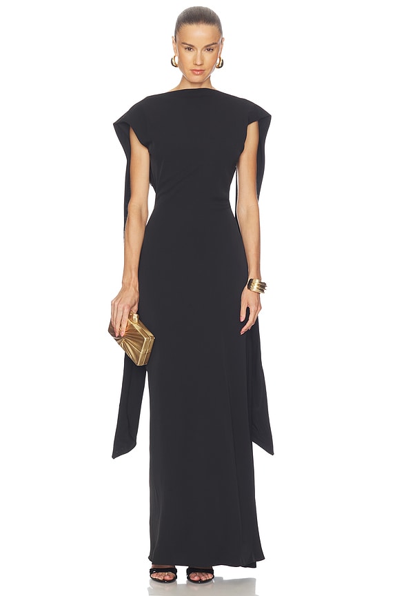 view 2 of 3 Drape Maxi Dress in Black