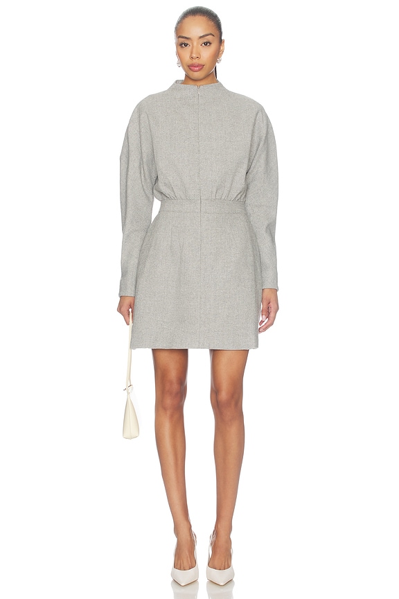 view 2 of 5 Wool Mix Tweed Dress in Grey