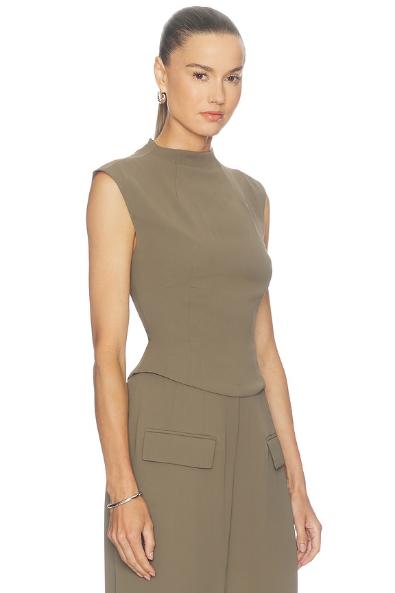 view 2 of 4 Sleeveless Top in Mushroom