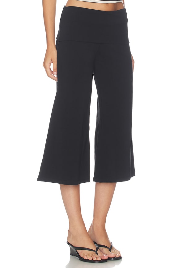 view 2 of 6 Cropped Gaucho in Black