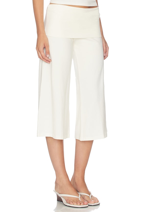 view 2 of 6 Cropped Gaucho in Cream