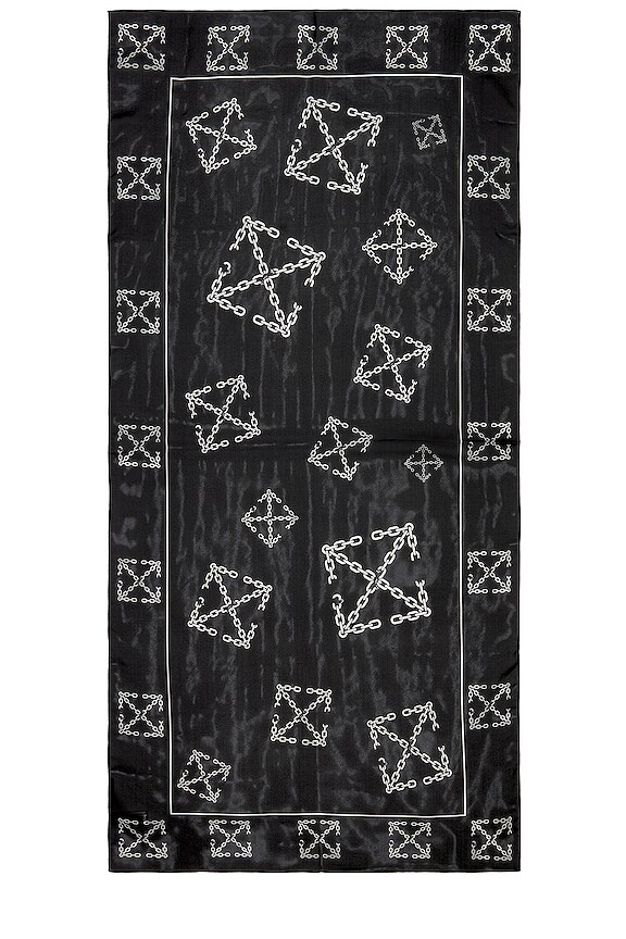 view 2 of 2 Chain Scarf in Black & White