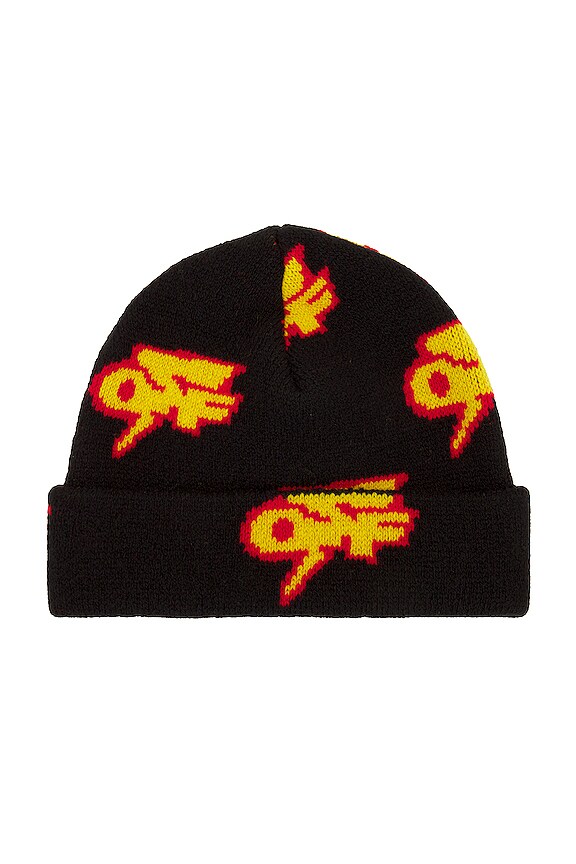 view 2 of 2 Thunder Beanie in Black & Yellow