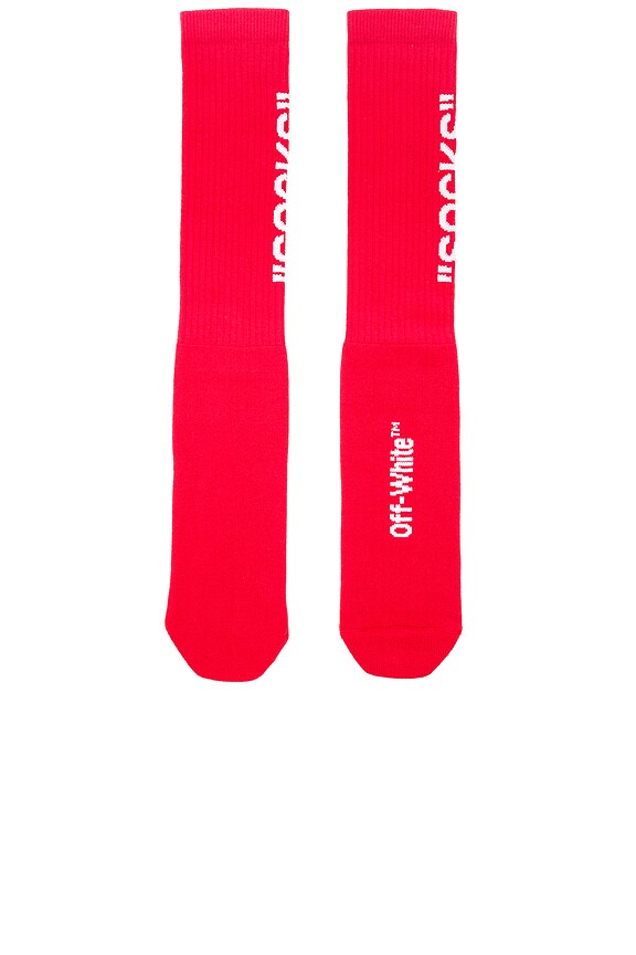 view 2 of 2 CHAUSSETTES SOCKS in Red & White