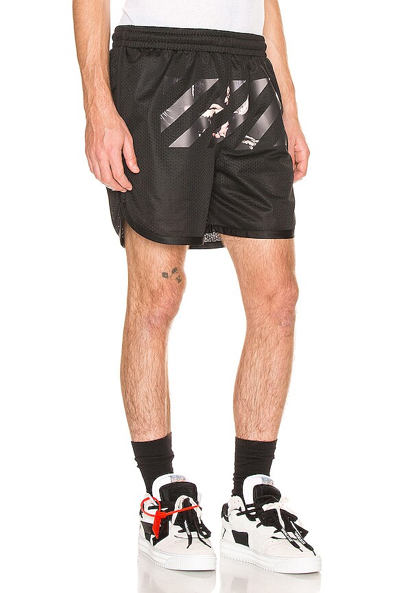 view 2 of 6 Caravaggio Arrow Mesh Shorts in Black & Multi
