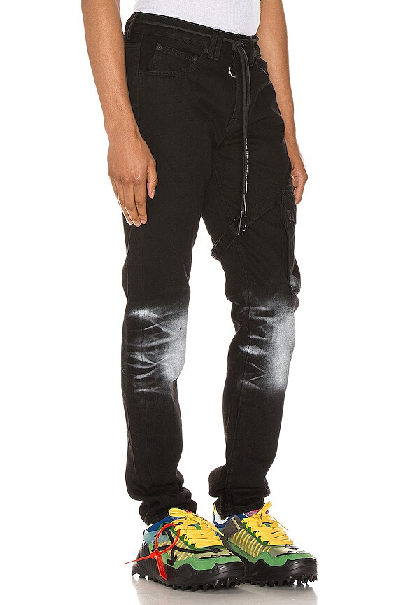 view 2 of 6 Slim Asymmetric Jeans in Black