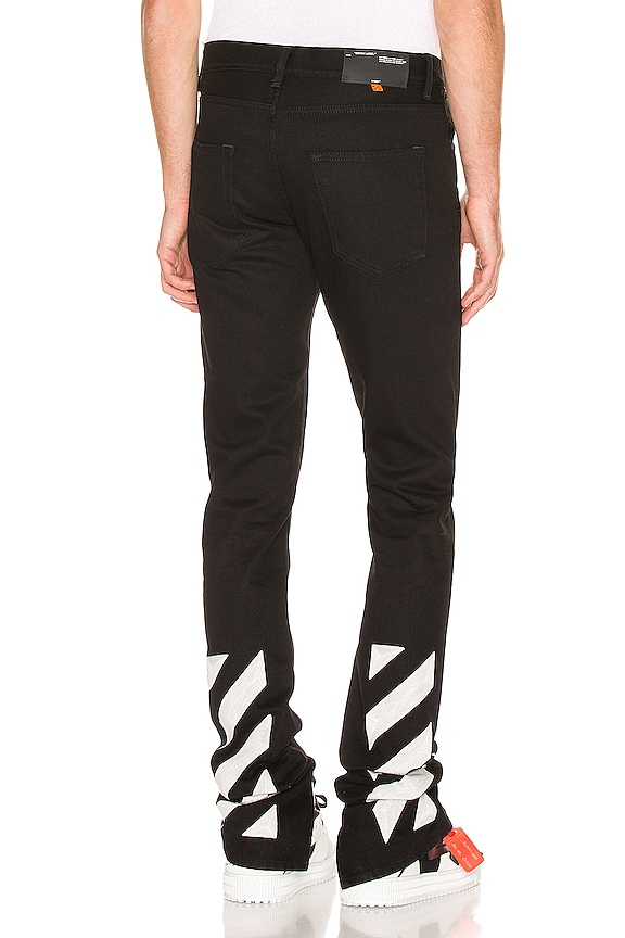 view 1 of 5 Slim Split Jeans in Black & White