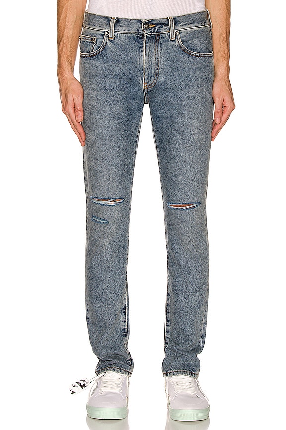 view 1 of 3 Distress Skinny Jean in Bleach Indigo