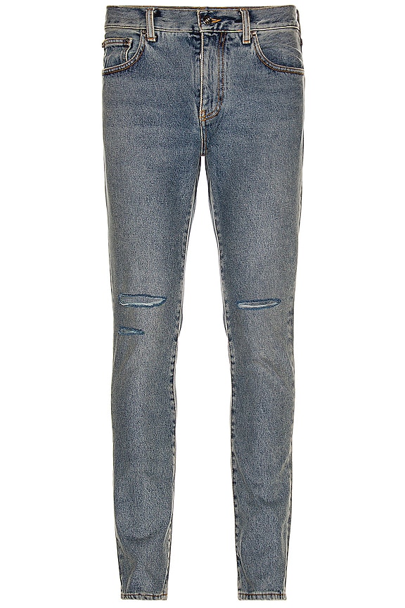 view 2 of 3 Distress Skinny Jean in Bleach Indigo