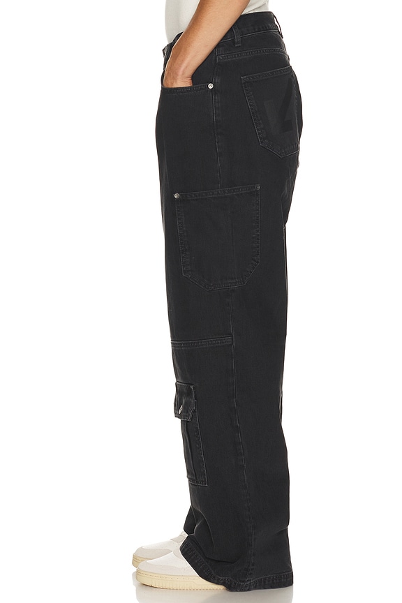 view 2 of 5 Half Arrow Cargo Slouchy Jeans in Stone Undone Black