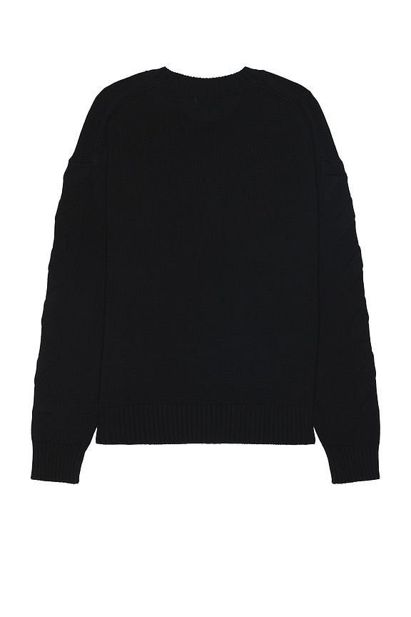 view 2 of 5 3d Diag Knit Crewneck in Black