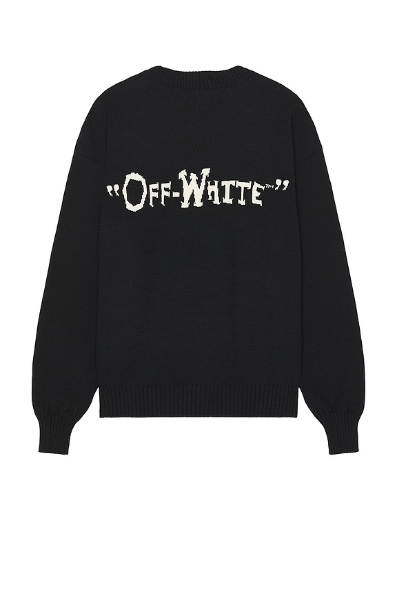 view 2 of 4 Off Quote Sweater in K Black & White Asparagus